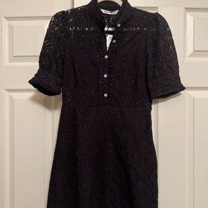 WT Zara Eyelet Black Dress